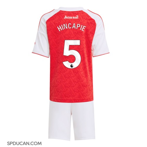Dječji Nogometni Dres Arsenal Piero Hincapie #5 Domaci 2025-26 Kratak Rukav (+ Kratke hlače)
